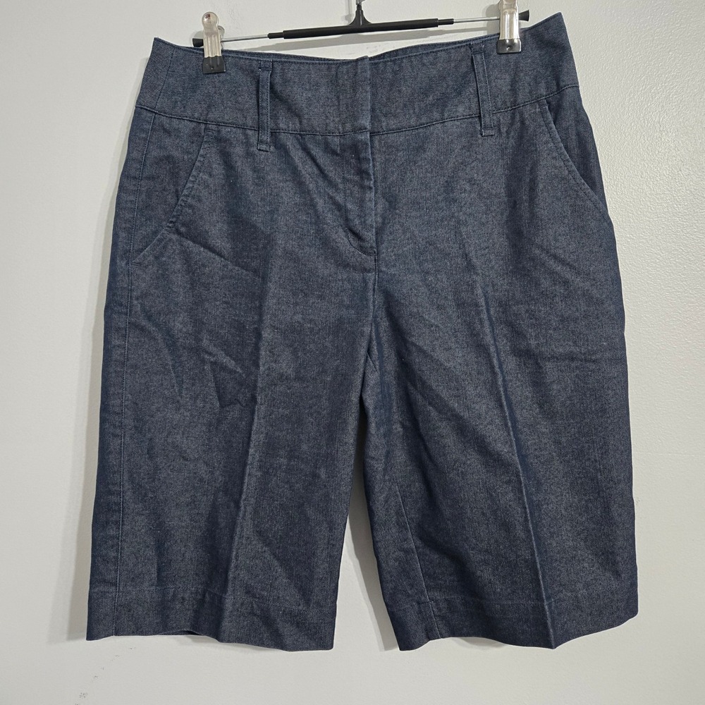 B#39 Dana Buchman Signature Women's Blue Denim Capri Shorts Size‎ 6